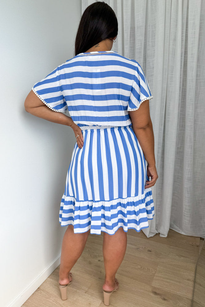 Blue White Stripe