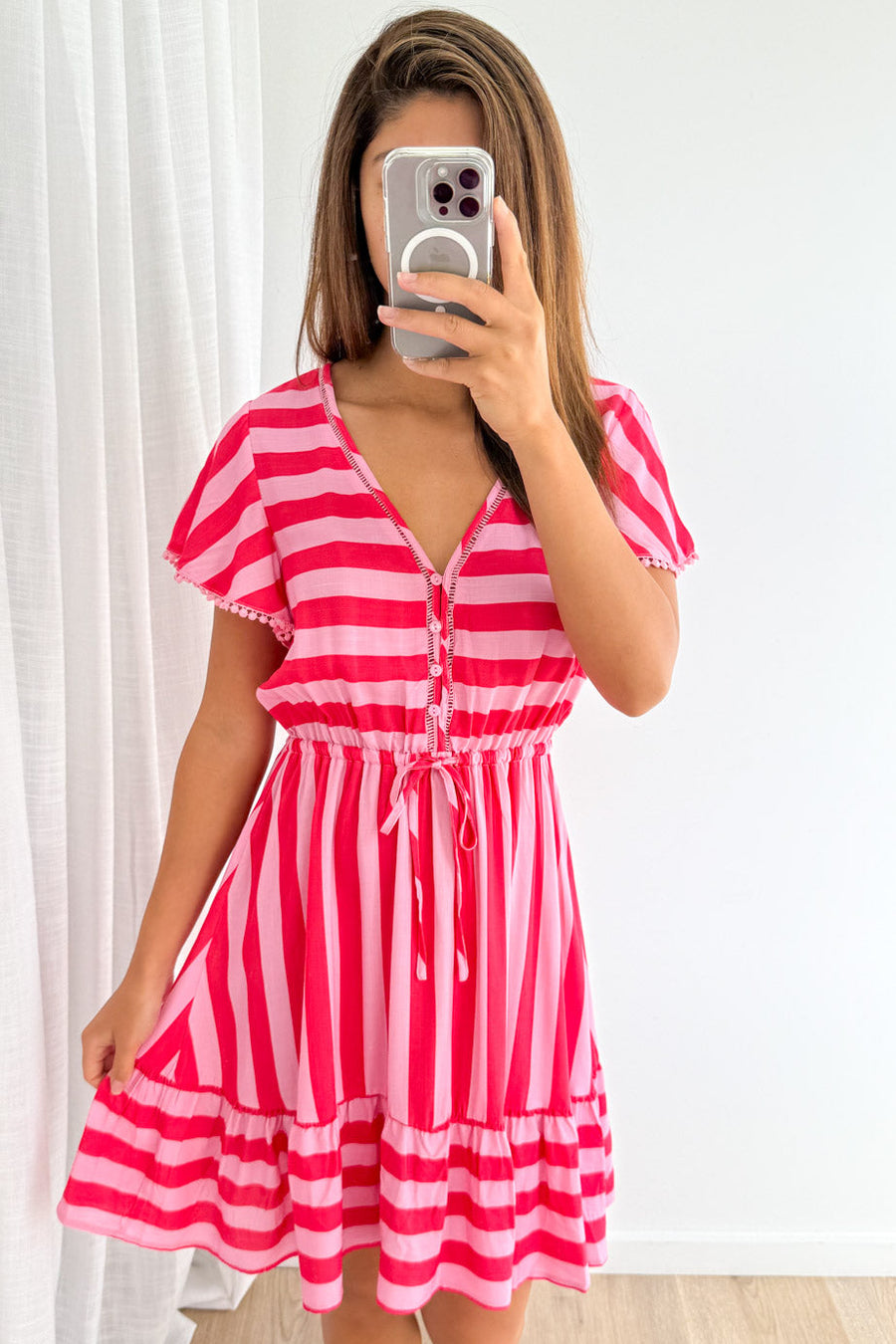 Pink Red Stripe