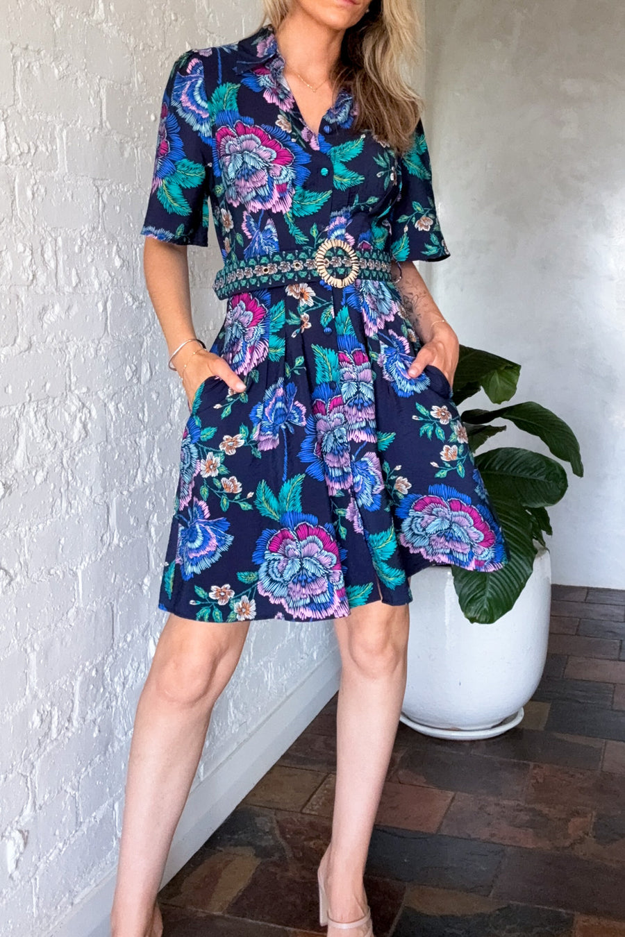 Navy Floral