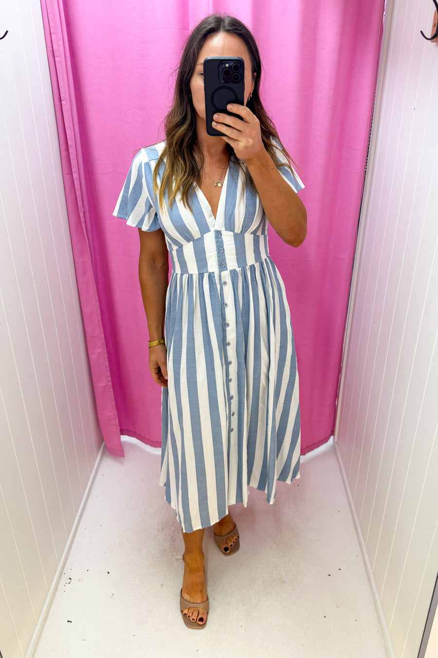 Blue White Stripe