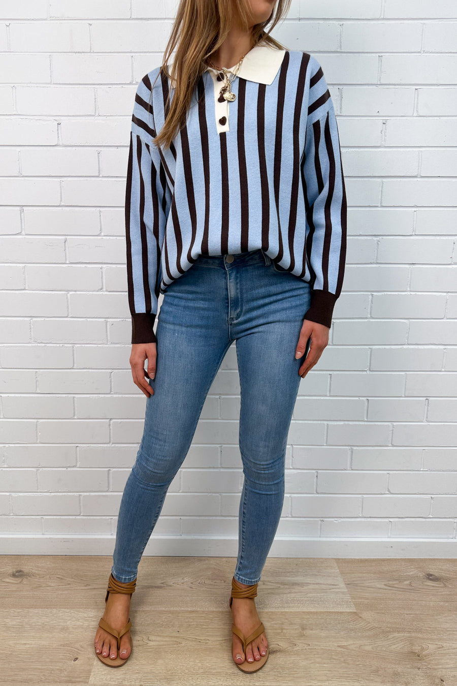 Blue Brown Stripe