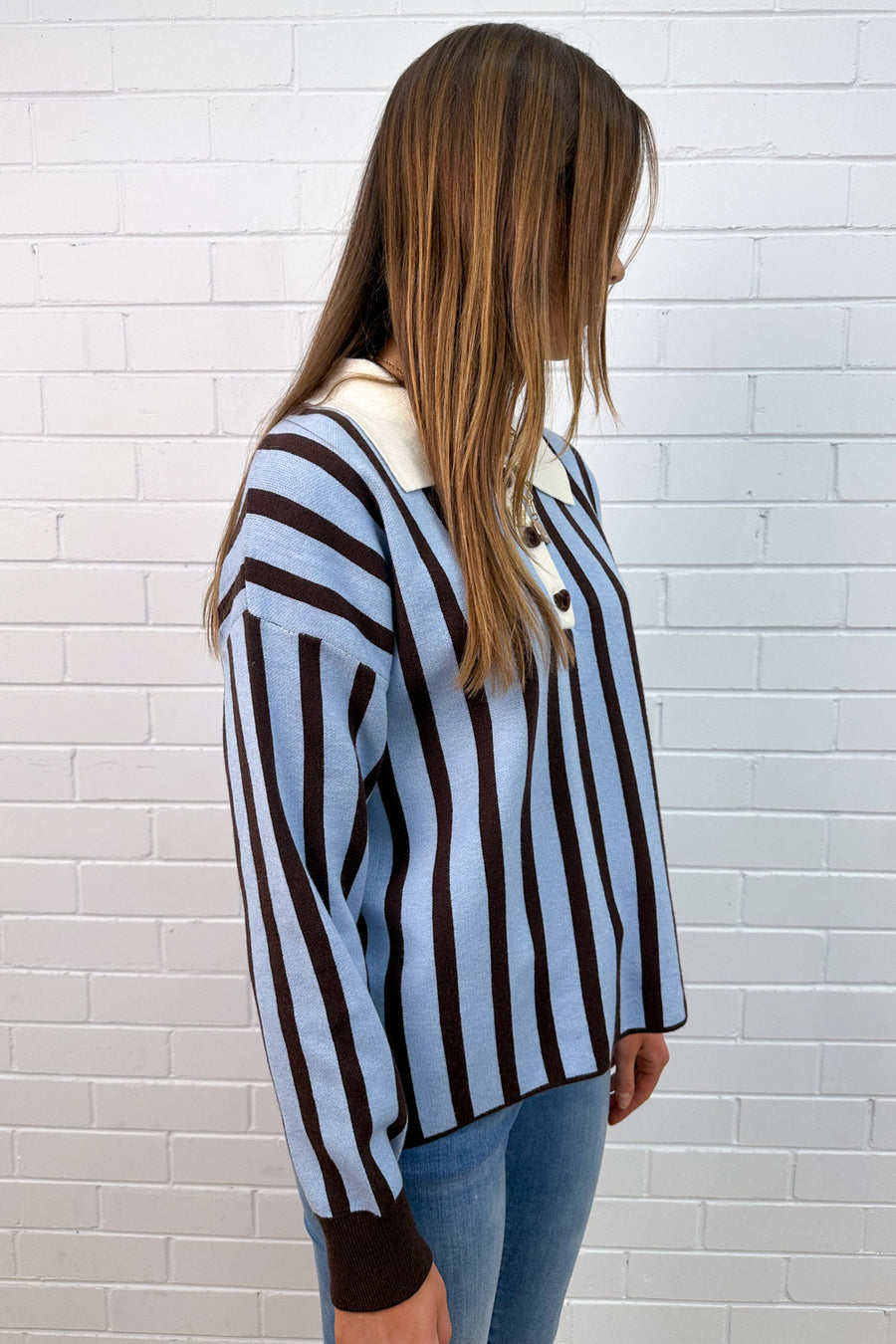 Blue Brown Stripe