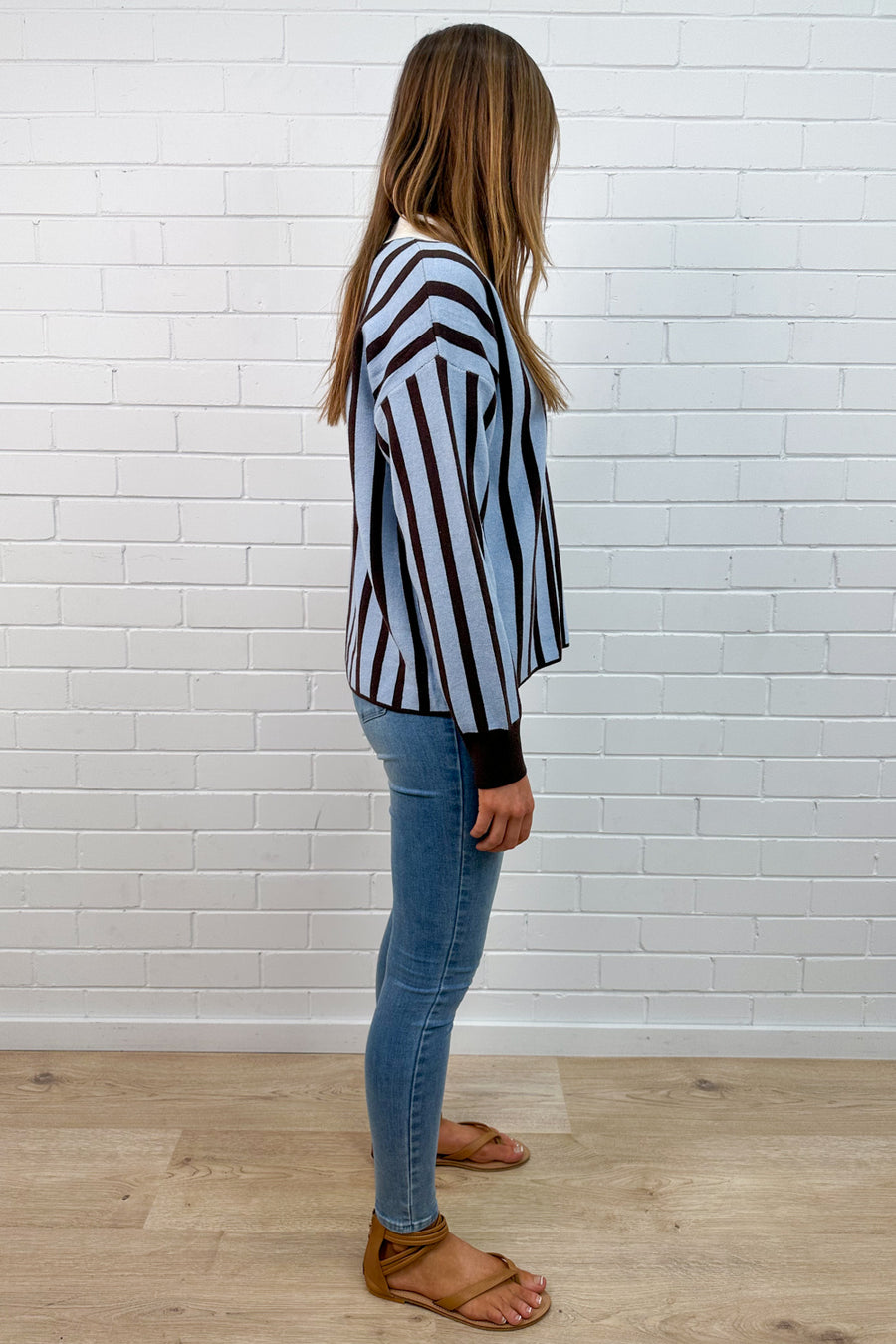 Blue Brown Stripe