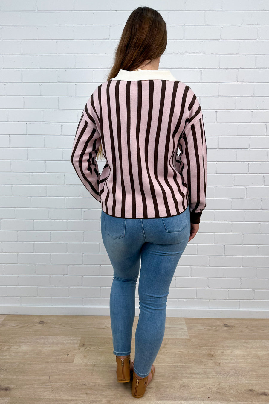 Pink Brown Stripe