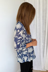 Navy Cream Floral