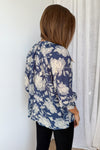 Navy Cream Floral