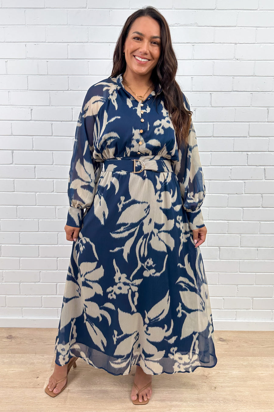 Blue Cream Floral