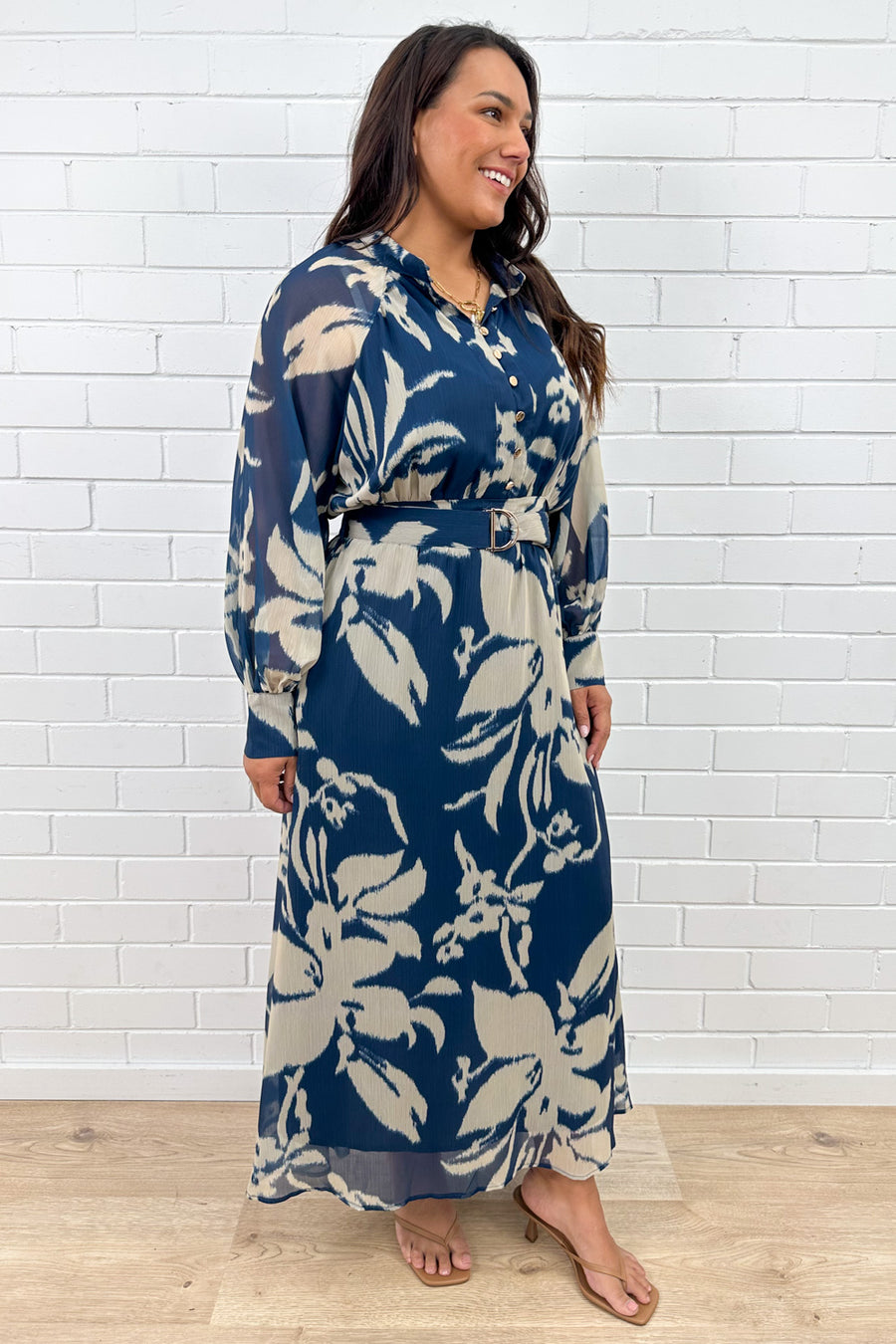Blue Cream Floral