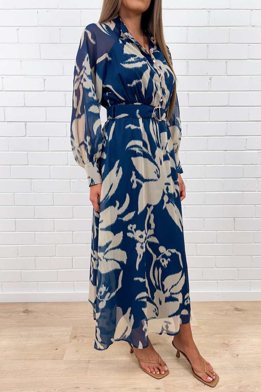 Blue Cream Floral