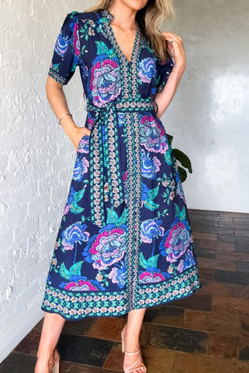 Navy Floral: izzy