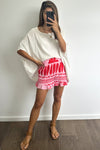 Pink Red Print
