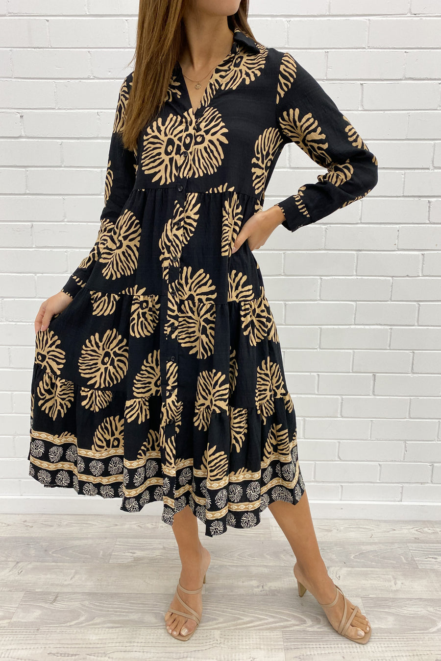 Black Tan Print
