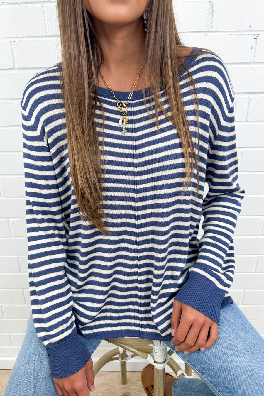 Blue White Stripe