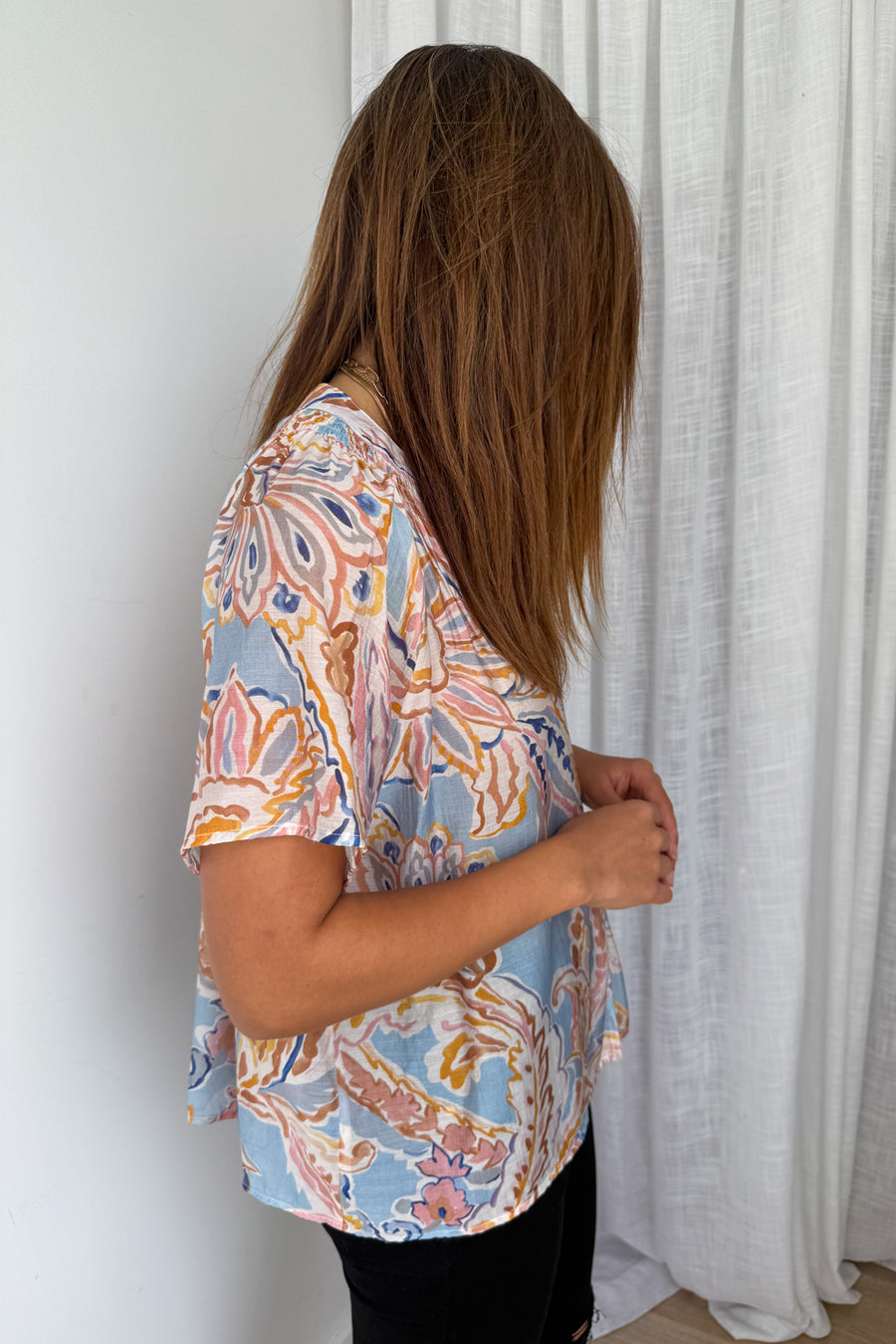 Blue Abstract Paisley
