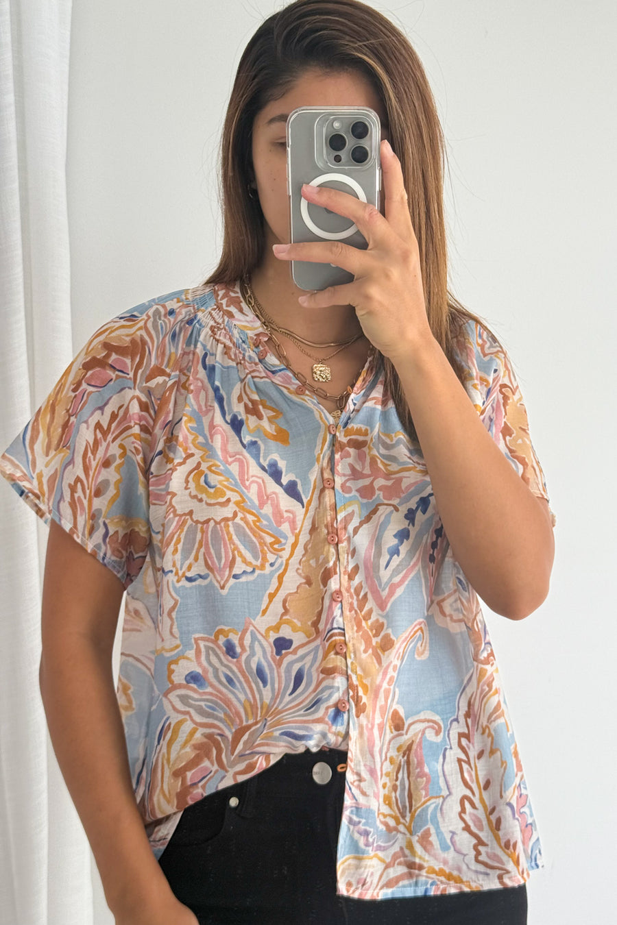 Blue Abstract Paisley