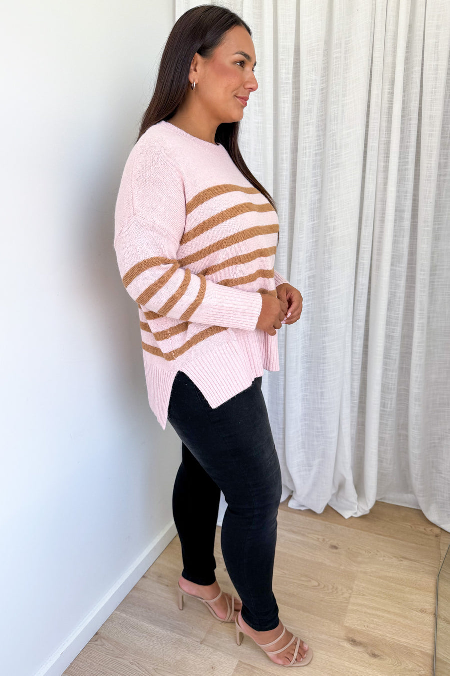 Pink Tan Stripe