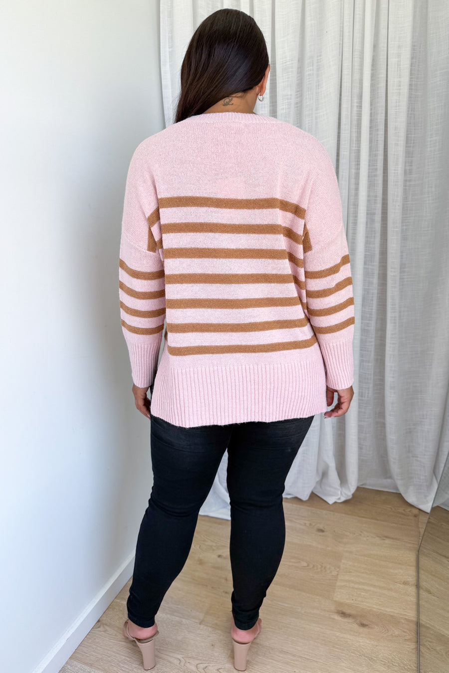 Pink Tan Stripe