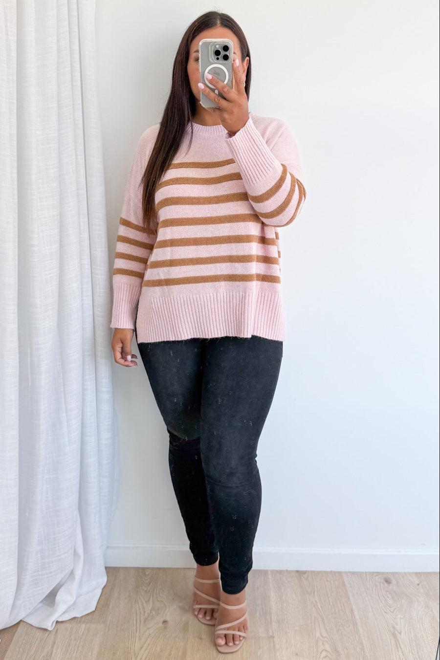 Pink Tan Stripe