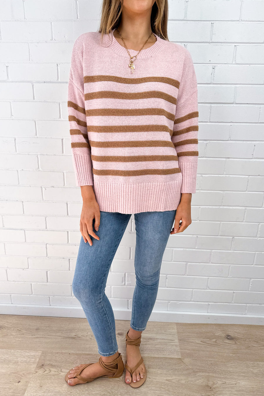 Pink Tan Stripe
