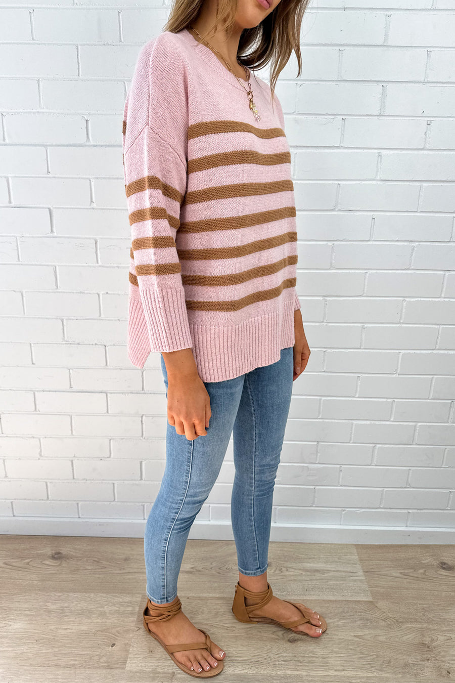 Pink Tan Stripe