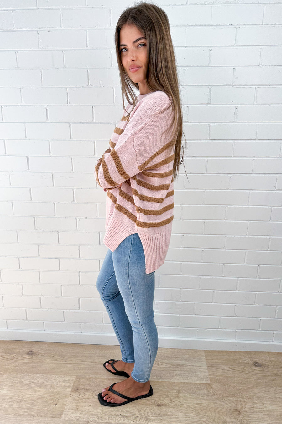 Pink Tan Stripe