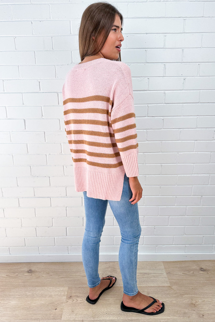 Pink Tan Stripe