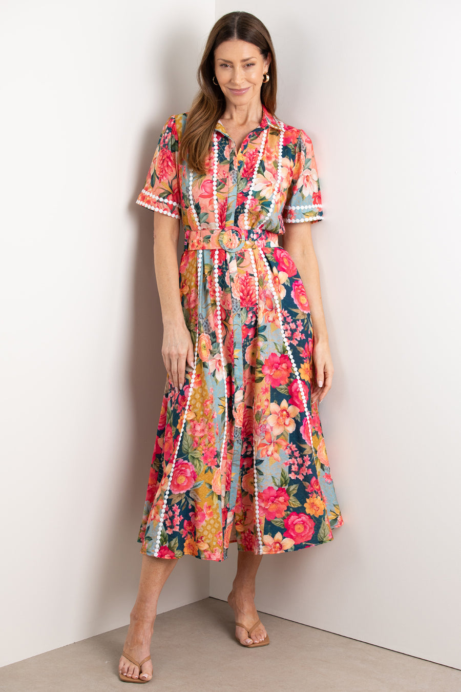 Fuchsia Teal Floral