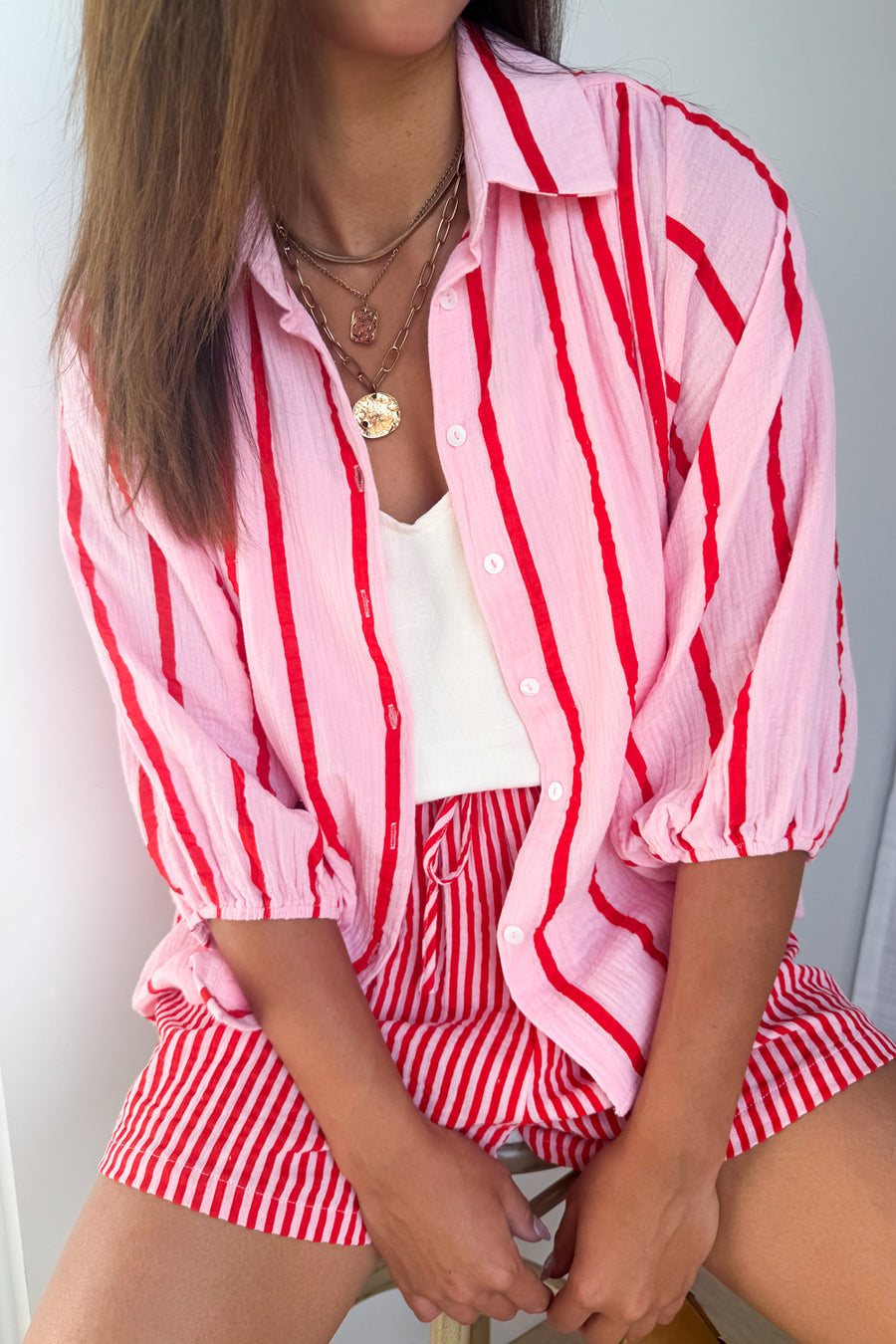 Pink Red Stripe