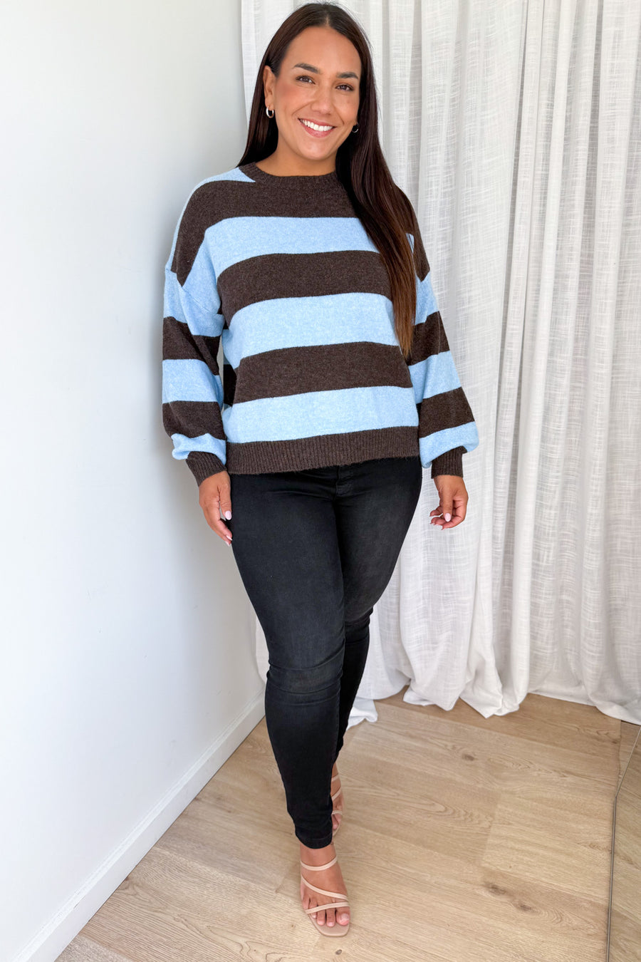 Chocolate Blue Stripe