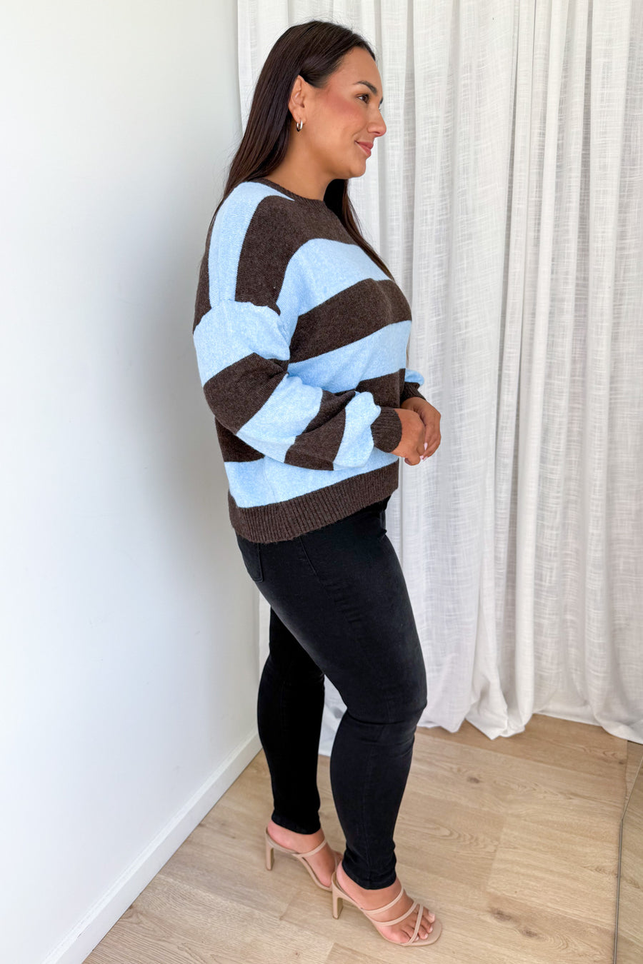 Chocolate Blue Stripe