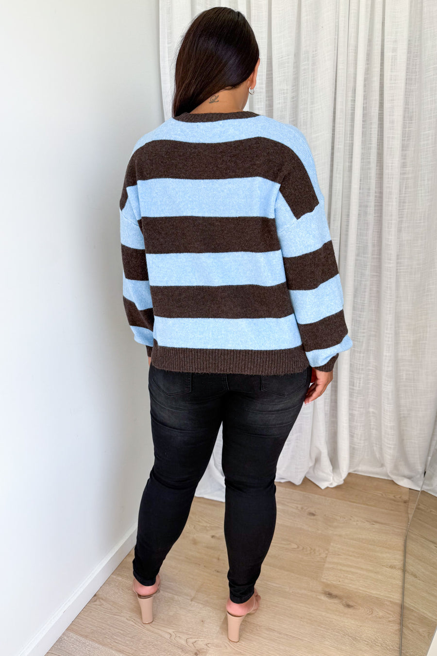 Chocolate Blue Stripe