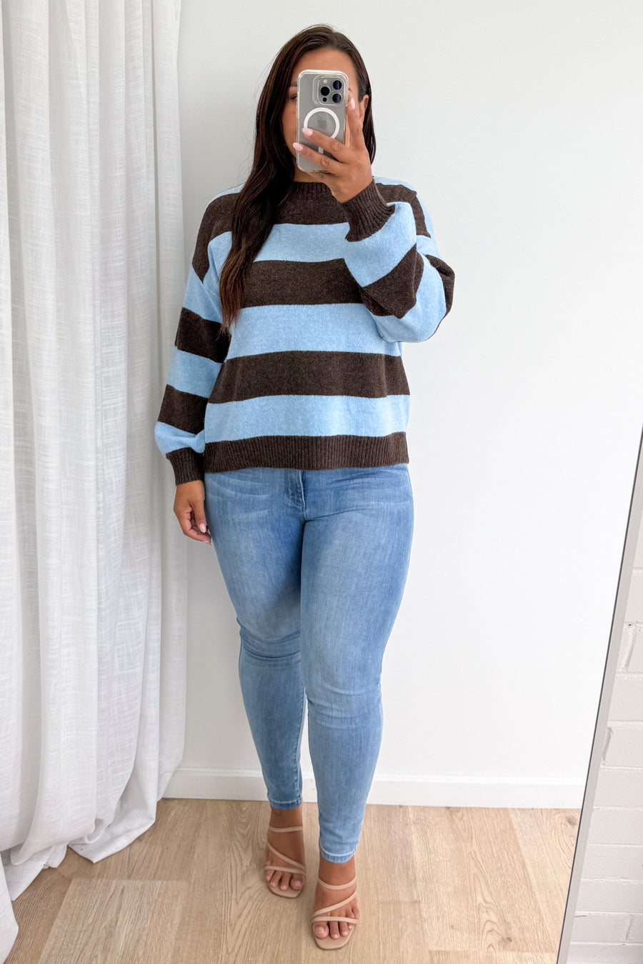 Chocolate Blue Stripe