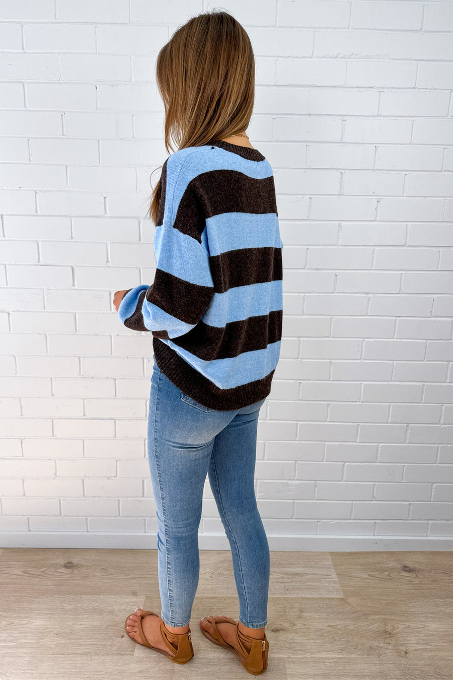 Chocolate Blue Stripe