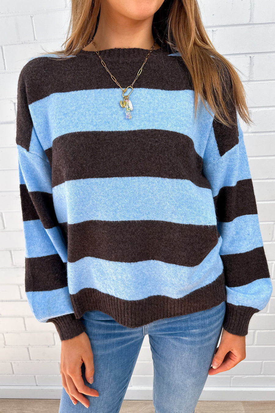 Chocolate Blue Stripe