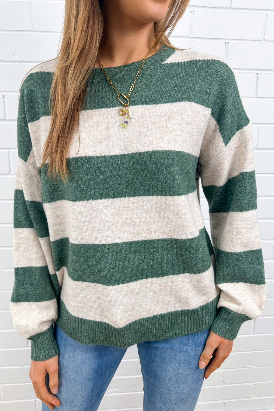 Olive Natural Stripe