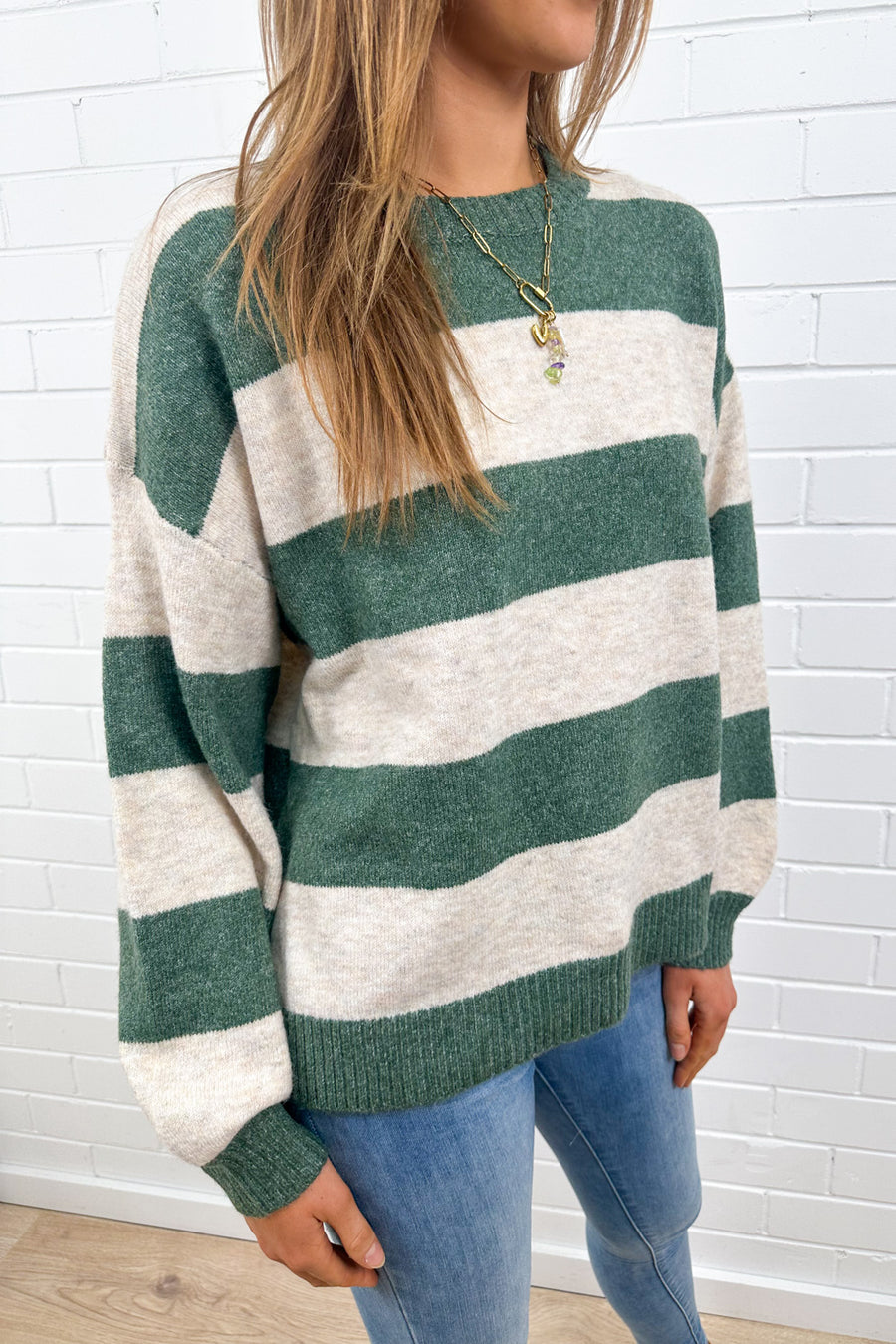 Olive Natural Stripe