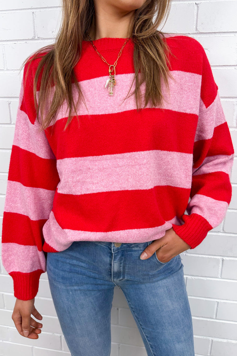 Pink Red Stripe