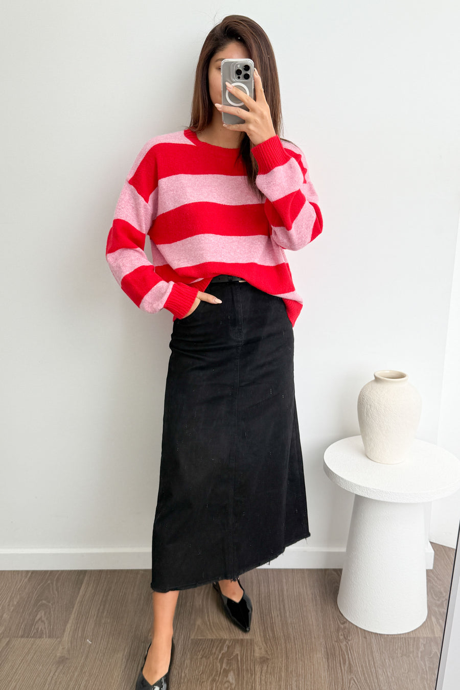 Pink Red Stripe