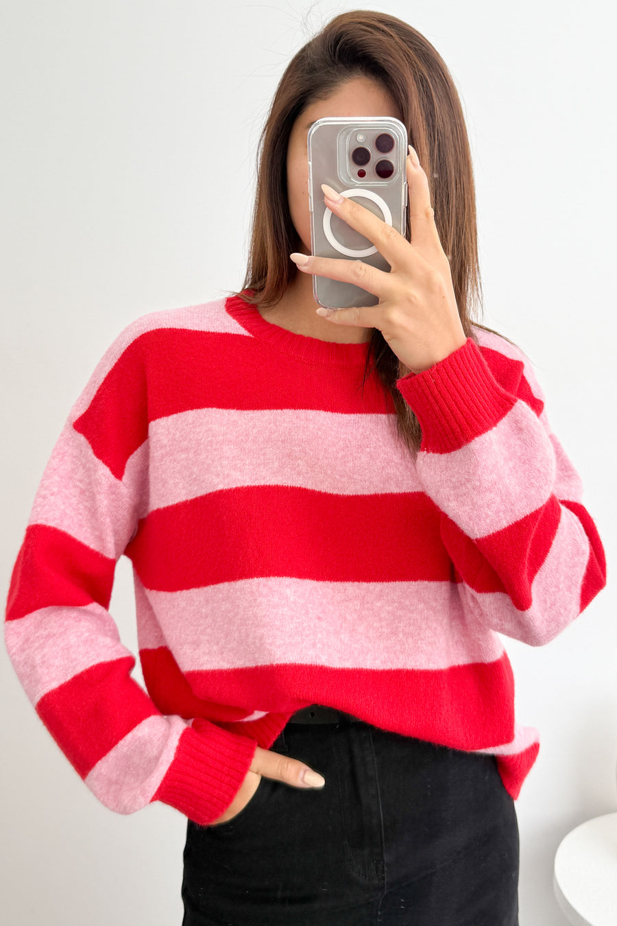Pink Red Stripe