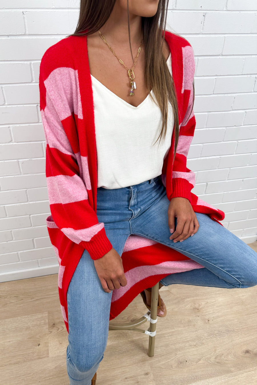 Pink Red Stripe