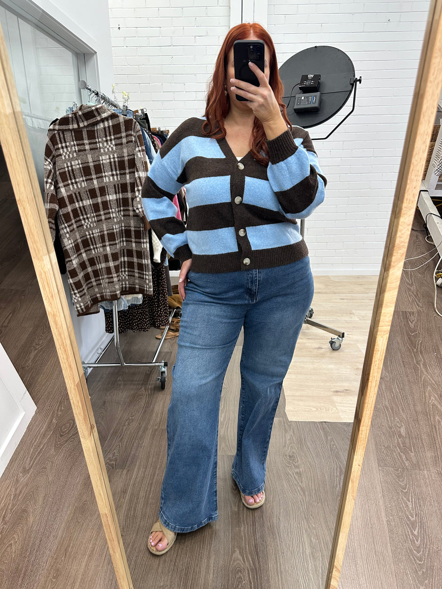 Chocolate Blue Stripe
