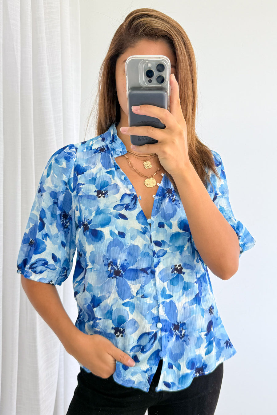 Blue Watercolour Floral