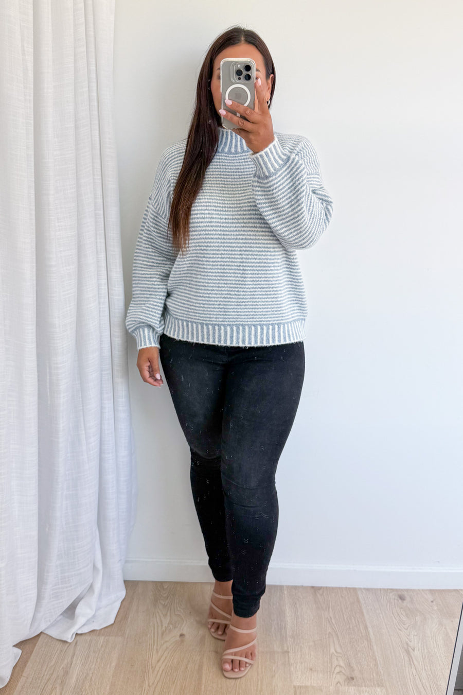 Blue White Stripe
