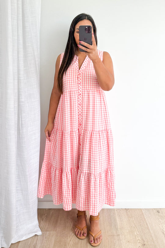 Pink Gingham: ash