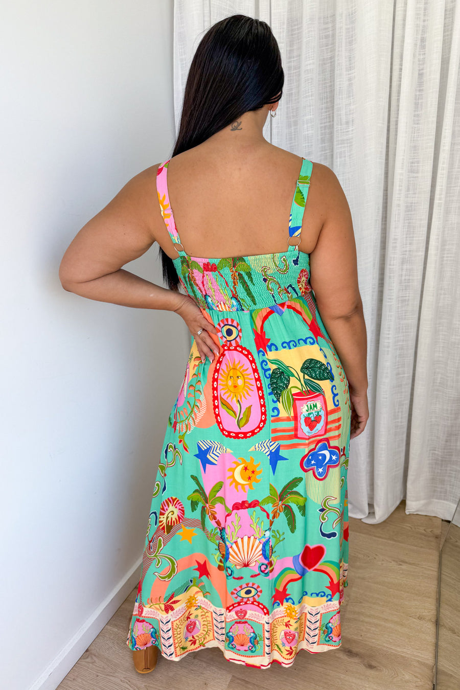 Green Seahorse Print