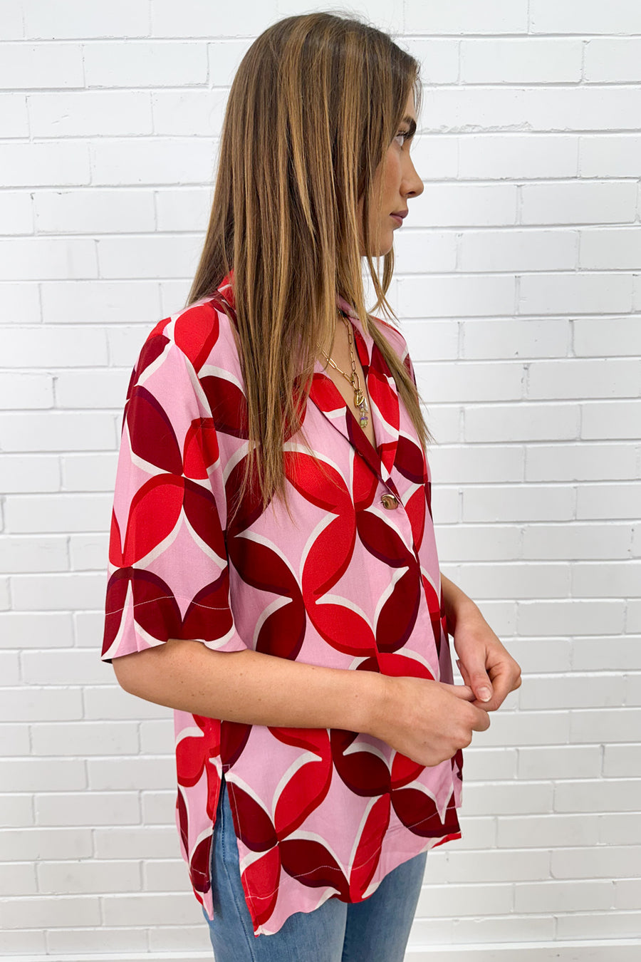 Pink Red Print