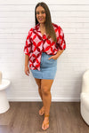 Pink Red Print