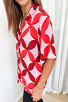 Pink Red Print