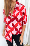 Pink Red Print