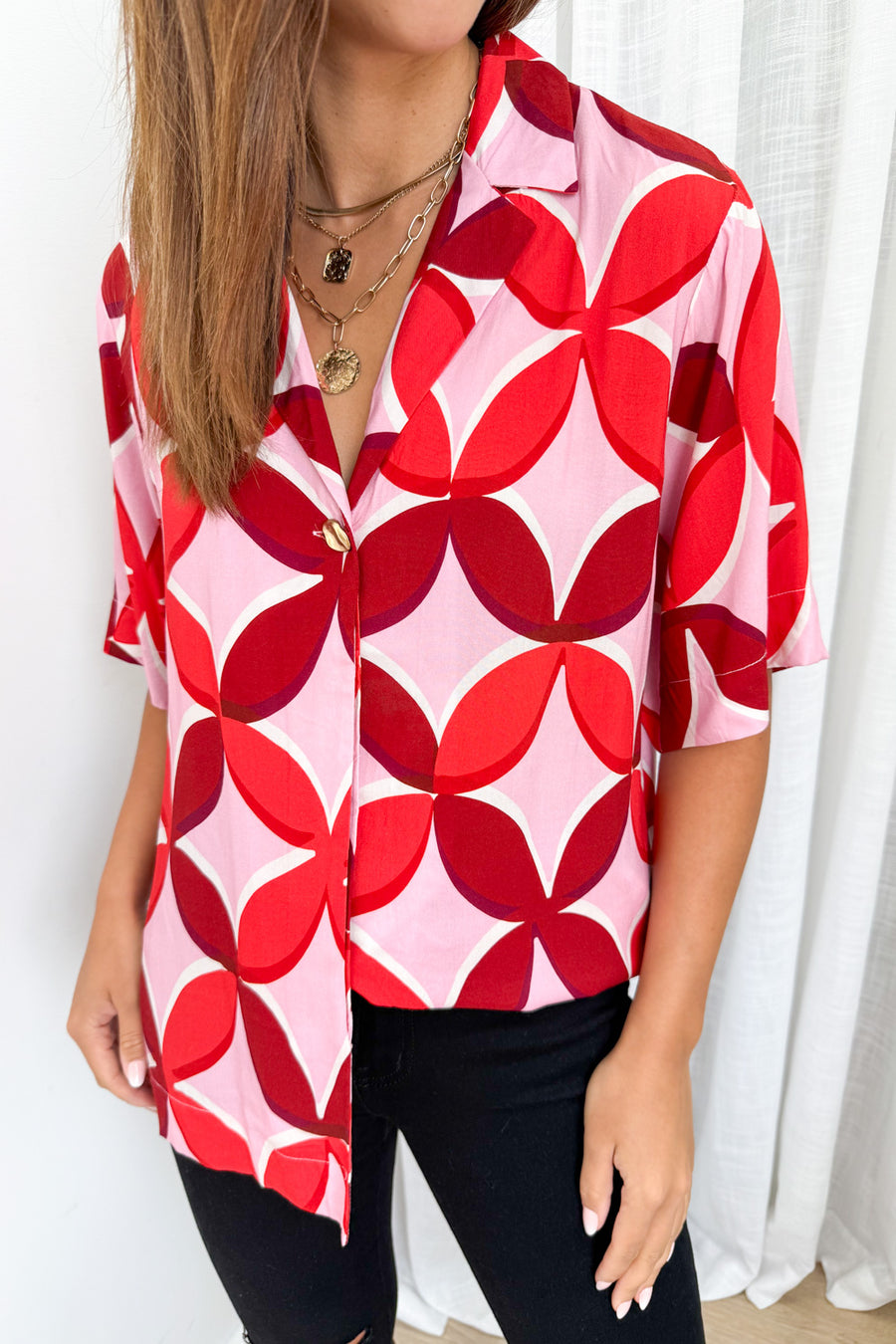 Pink Red Print